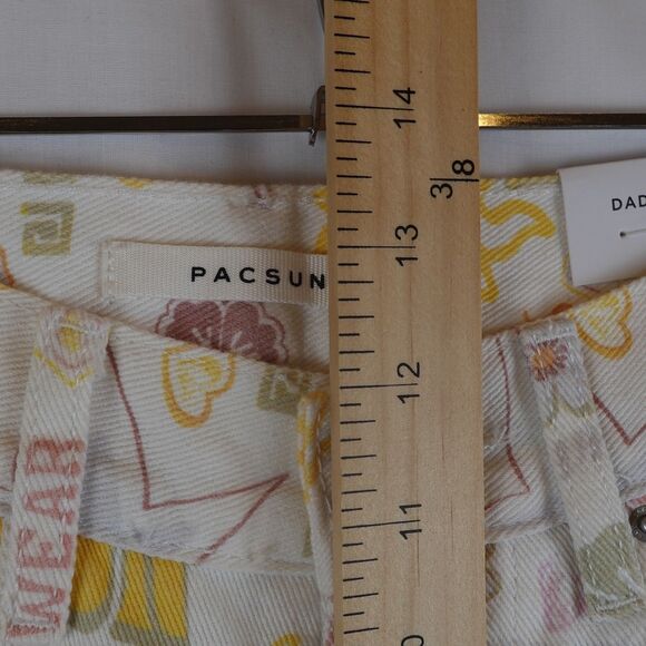 NWT Pacsun Mixed Pacific Sunwear Print Dad Jeans Womens Size 26 AOP Preppy - Picture 8 of 16